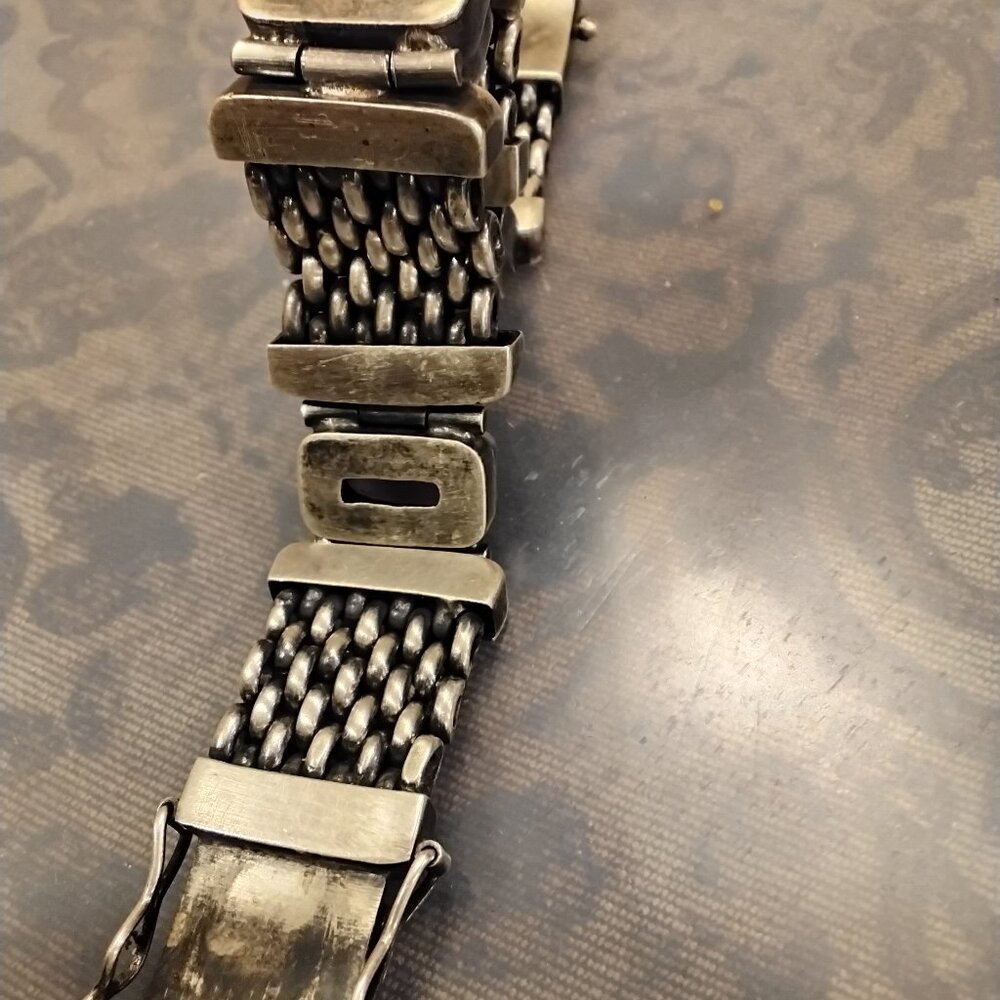 Vintage Heavy Sterling Silver Bracelet - Picture 4 of 14
